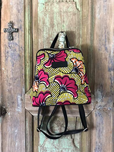 Idea de regalo:mochila de telas Africanas para un efecto etnico : regalo para ella : regalo de navidad