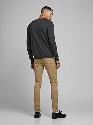 Jack & Jones Jjebasic Knit V-Neck Noos suéter, Gris (Dark Grey Melange Dark Grey Melange), XX-Large para Hombre