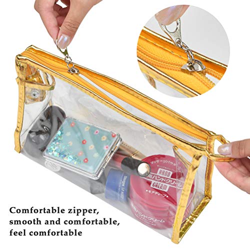 JAOMON 6 Bolsas Organizadoras de Maquillaje, Neceser de Viaje de Plástico Transparente, Estuche de Belleza, Bolsos Multicolores Cómodos y Espaciosos, Bolsos de Mujer, Bolso Portátil