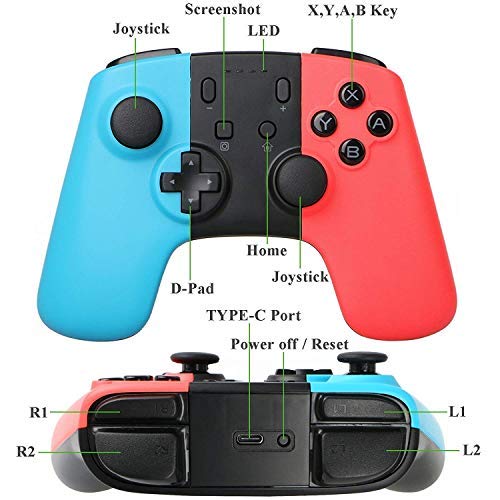 JFUNE Wireless Pro Controller for Nintendo Switch, Mando Controlador Inalámbrico para Nintendo Switch