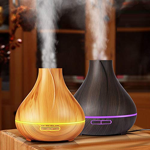 JiaMeng Humidificador Humidificador Aromaterapia, Aire 400 ml de Aceite Esencial Difusor Aroma Lámpara eléctrica - JMJS007