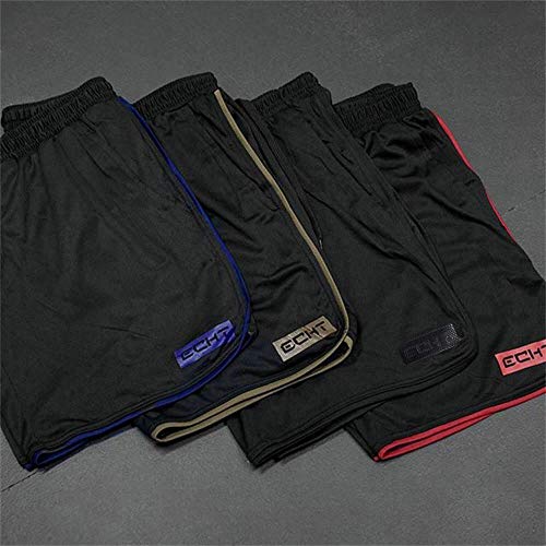 JiaMeng Pantalón Corto Pantalones Entrenamiento Deportivo Culturismo Pantalones Cortos de Verano Entrenamiento Fitness Pantalones Cortos Gym(Azul,M)