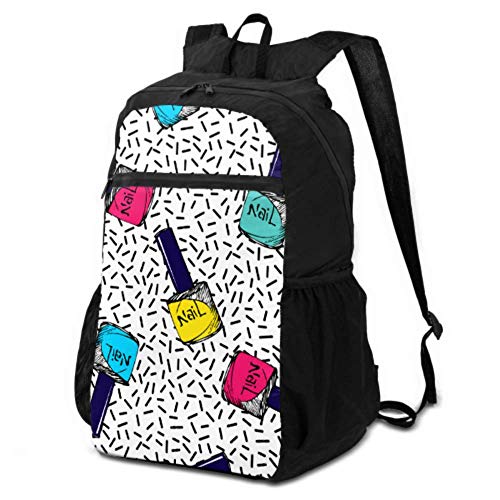 JOCHUAN Daypack Backpack Travel Colorful Art Fashion Nail Polish Women's Hiking Daypack Hiking Travel Bag Lightweight Waterproof For Men & Womentravel Camping Outdoor