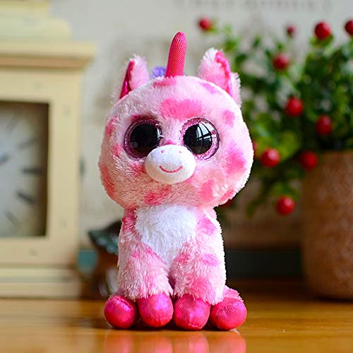 Juguete de Peluche Niños Juguetes de Felpa Grandes Ojos Ty Azúcar Pie Rosa Unicornio encantadores niños Regalos Kawaii Relleno Animales muñecas Lindo Presente