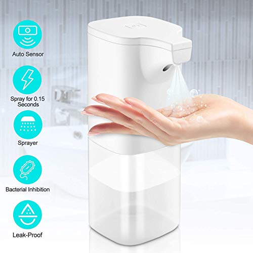 Kacsoo Automatic Soap Dispenser 350 ml Spray de alcohol sin tocar, automático de inducción disinfection sprayer, ideal para público, baño, cocina