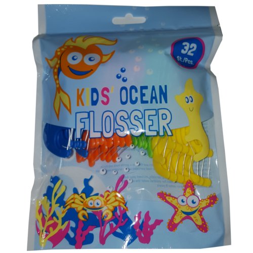 Kids Ocean Flosser Sujetador de hilo dental 32 piezas