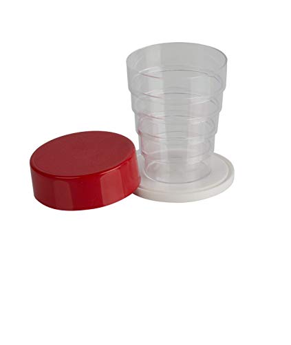 Kimmel - Vaso plegable, color rojo y transparente