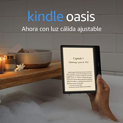 Kindle Oasis, ahora con luz cálida ajustable, resistente al agua, 32 GB, wifi, dorado