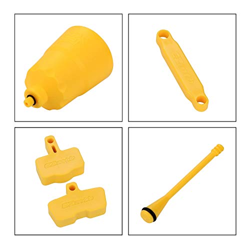 Kit de purga de frenos hidráulicos de frenos de disco mineral para Shimano, MAGURA, TEKTRO, SRAM Series MTB - Herramientas de reparación de frenos de bicicleta (amarillo)