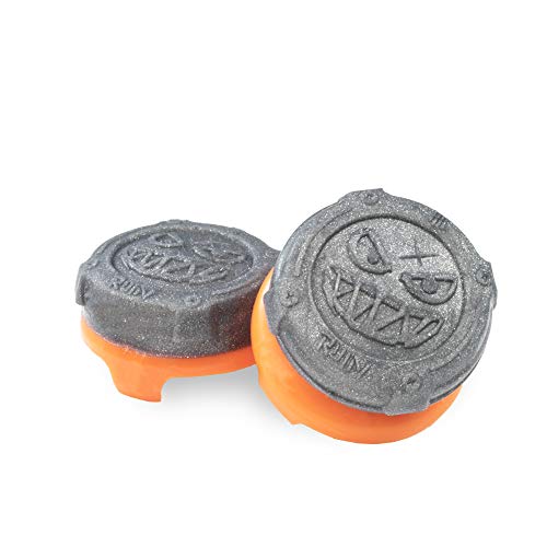 KontrolFreek Call of Duty: Black Ops 4 Grav Slam para mando de PlayStation 4 (PS4) | Performance Thumbsticks | 1 Gran Altura Convexo, 1 Media-Altura Convexa | Gris/Naranja