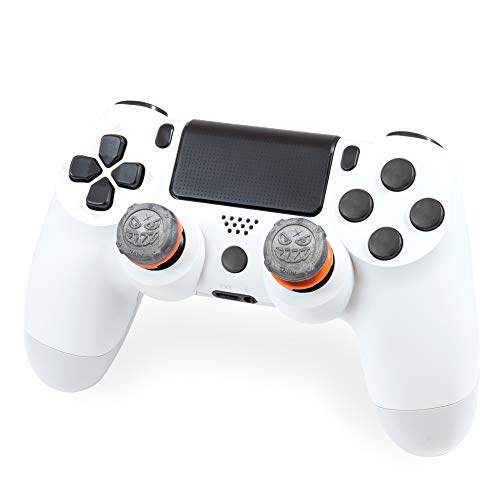 KontrolFreek Call of Duty: Black Ops 4 Grav Slam para mando de PlayStation 4 (PS4) | Performance Thumbsticks | 1 Gran Altura Convexo, 1 Media-Altura Convexa | Gris/Naranja