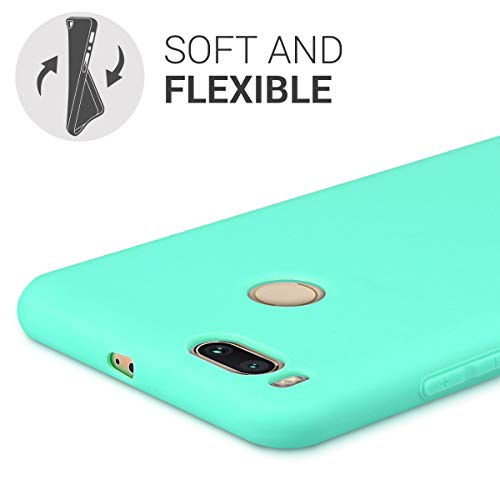 kwmobile Funda Compatible con Xiaomi Mi 5X / Mi A1 - Carcasa de TPU Silicona - Protector Trasero en Menta Mate