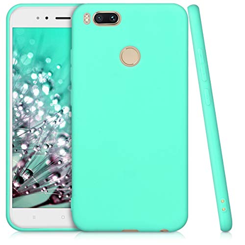 kwmobile Funda Compatible con Xiaomi Mi 5X / Mi A1 - Carcasa de TPU Silicona - Protector Trasero en Menta Mate