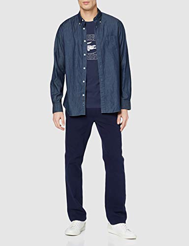 Lacoste Th5097 Camiseta, Azul (Marine 166), X-Small (Talla del Fabricante: 2) para Hombre