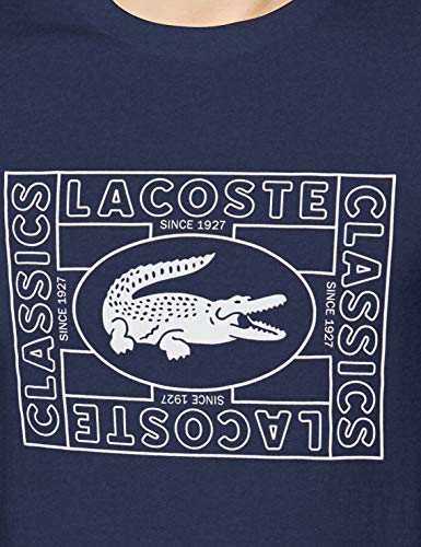 Lacoste Th5097 Camiseta, Azul (Marine 166), X-Small (Talla del Fabricante: 2) para Hombre