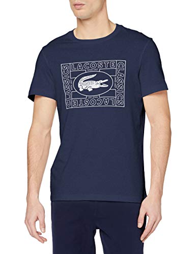 Lacoste Th5097 Camiseta, Azul (Marine 166), X-Small (Talla del Fabricante: 2) para Hombre