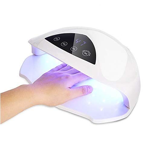 Lámpara Secador de Uñas, 72W Secador De Uñas, Lámpara LED Para Uñas, UV, Con 36 LED/Fuente De Luz Dual / 4 Configuraciones De Temporizador/Sensor De Infrarrojos(Blanco)