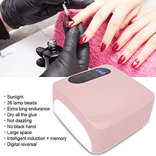 Lámpara Secador de Uñas LED 72W, Máquina De Manicura de Fototerapia Esmalte de uñas gel de curado ligero Secado Rápido Máquina De Uñas(02)