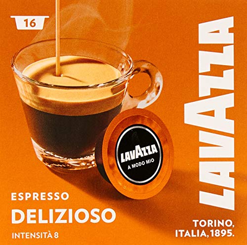 Lavazza A Modo Mio Deliziosamente, Pack of 5, 5 x 16 Capsules