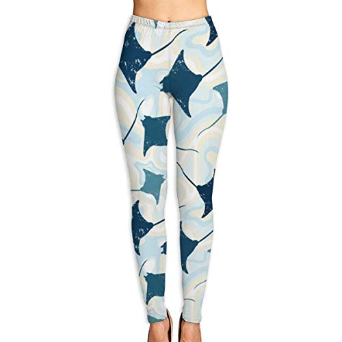 Leggings de Entrenamiento Deportivo con pantalón de Yoga Swimming Manta Rays High Waist Tummy Control Womens Yoga Workout Pantsn