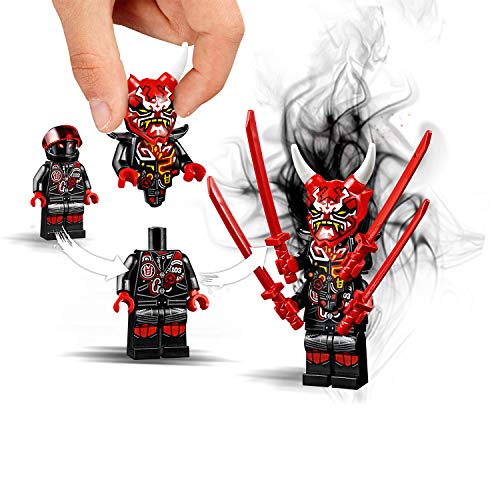 LEGO Ninjago - Carrera Callejera del Jaguar-Serpiente, Juguete de Construcción de Ninja con Motos y Minifiguras de Guerreros Para Niños y Niñas (70639)