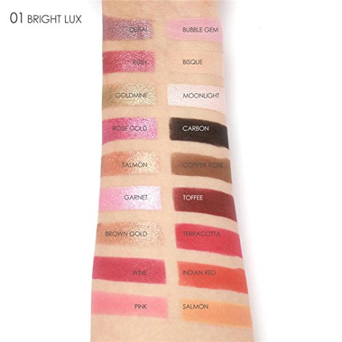 LHWY FOCALLURE 18 Colores De Sombra De Ojos Nacarados Polvo De Sombras De Colores Conjunto De Paleta Paleta De CosméTicos Mate Brillante Sombra De Ojos (A)