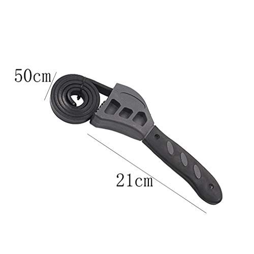 LightBlue Llave Universal con Correa de Goma Negra y Llave Ajustable para Cualquier Forma de abridor, Herramienta de Mano para reparación de Coche