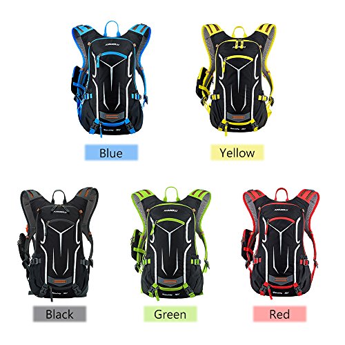 Lixada Mochila de Ciclismo Impermeable 18L Unisexo Respirable Ultraligero con Cubierta de Lluvia Mochila de Hombro para Ciclismo Montañismo Viajes