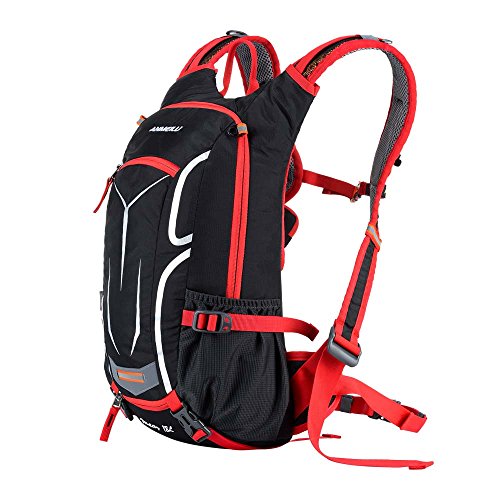 Lixada Mochila de Ciclismo Impermeable 18L Unisexo Respirable Ultraligero con Cubierta de Lluvia Mochila de Hombro para Ciclismo Montañismo Viajes