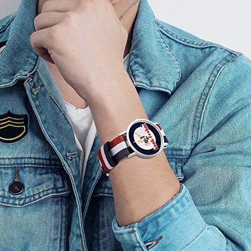 Look Fcker Johnny Bravo - Reloj de pulsera trenzado, diseño de zapatería