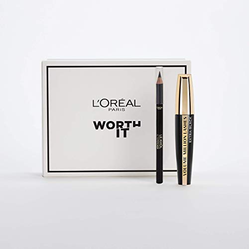 L'Oréal Paris Kit Máscara Volume Millon Lashes Extra Black y Lápiz de Ojos Superliner Le Khol Negro