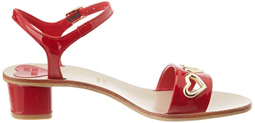 Love Moschino Ja1623, Zapatos con Tira de Tobillo para Mujer, Rojo (Rosso 500), 39 EU