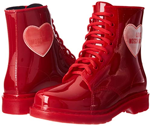 Love Moschino Ja24073g1bir2500, Botas de Combate para Mujer, Rojo, 40 EU