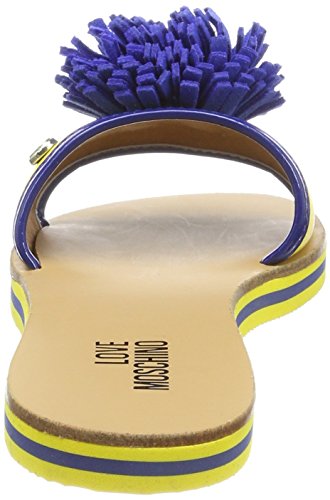 Love Moschino Sabotd.2154418/20 Bo.PU Gi/VR.PU BT, Mules para Mujer, Multicolor (Yellow-Bluette), 38 EU