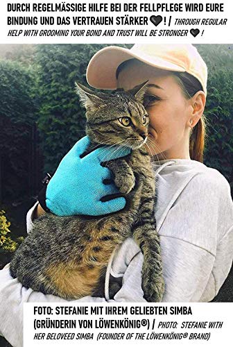 LÖWENKÖNIG Guantes Manopla Masaje para Perros mascotas gatos, Retiro del pelo y aparato de masaje, promover la circulación de la sangre, Masaje de mascotas, Guantes para la Eliminación de Pelo Suelto