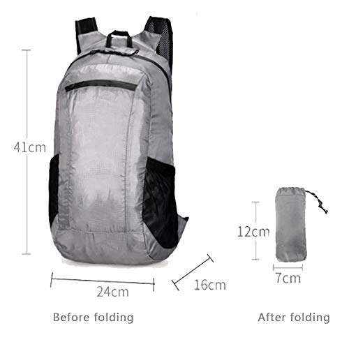 LZHA - Mochila deportiva al aire libre, impermeable, portátil, plegable, unisex, de nailon, apta para senderismo y ciclismo, deportes al aire libre, cómoda, bolsa de piel, color verde