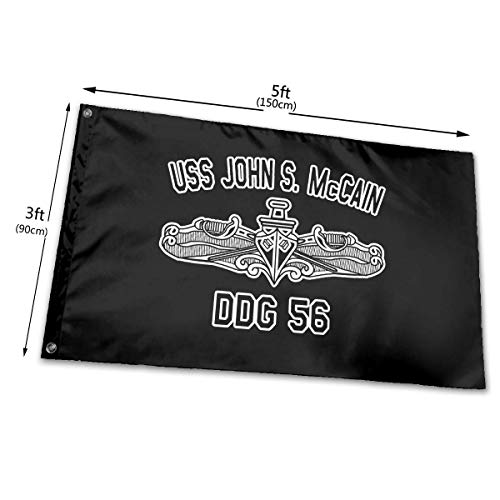 maichengxuan Bandera de Jardín 3 X 5 Ft USS John S McCain DDG56 Home Decoration Durable Polyester for Outdoor/Indoor/Garden