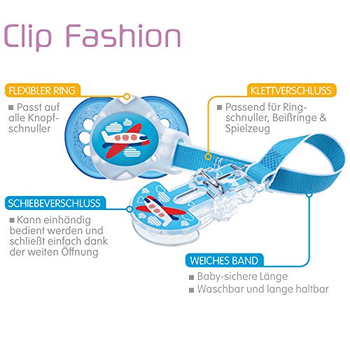 Mam Clip Fashion, cinta para chupete varios colores