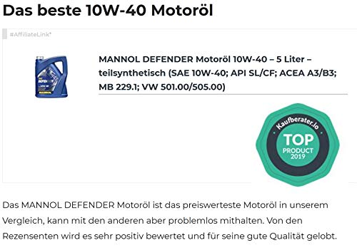 MANNOL Defender 10 W de 40 API SL/CF, 20 L