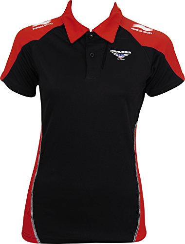 Marussia F1 Team Race Womens Short Sleeve Polo Shirt - Black-XS