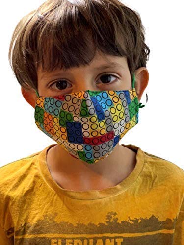 Mascarilla higiénica infantil homologada UNE 0065 niño 5-6-7 años con filtro fijo lavable_marca: Brissa España