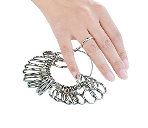 Medidor de Anillos de medición del sistema de herramienta, herramienta de medición del metal del anillo, Medidas de anillos Kit, joyería anillo de dedo Tamaño medidor