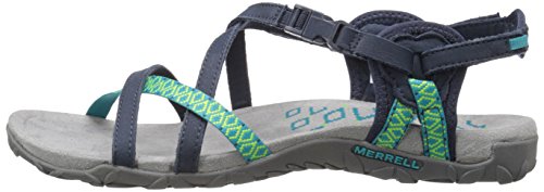 Merrell Terran Lattice Ii Tira de tobillo para Mujer, Azul (NAVY), 38 EU