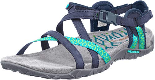 Merrell Terran Lattice Ii Tira de tobillo para Mujer, Azul (NAVY), 38 EU