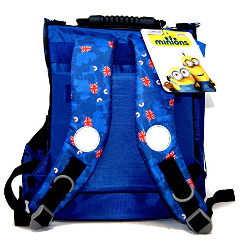 Minions – 2 unidades. Mochila escolar (35,5 x 27,5 x 16 cm) Set con extra Trolley – Hello London – The Minion Invasion – Diseño: Stuart & Kevin & Bob – para escuela, deporte + ocio