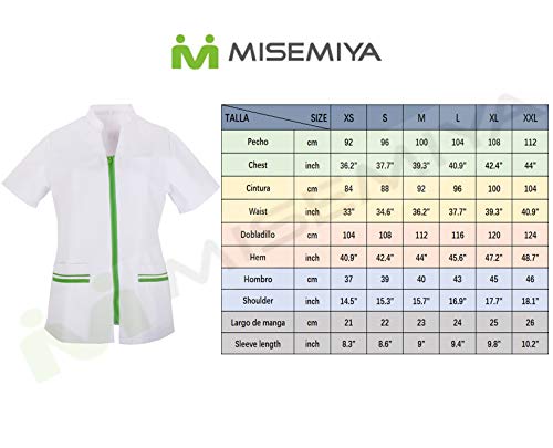 MISEMIYA - Casaca SEÑORA Mangas Cortas Uniforme Laboral CLINICA Hospital Limpieza Veterinaria SANIDAD HOSTELERÍA - Ref.702 - XL, Lila