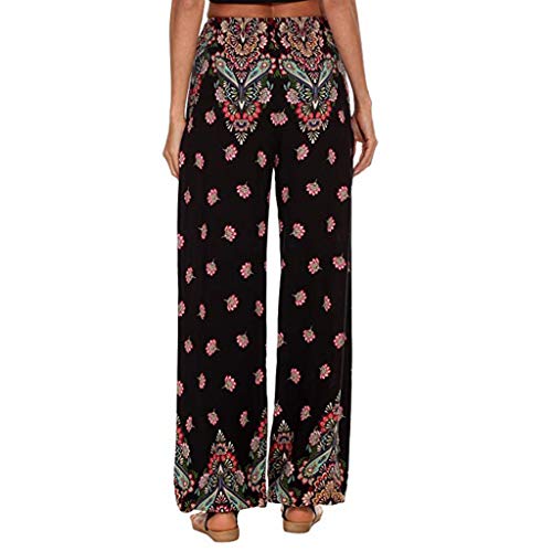 MOMOXI Mujeres Damas Verano Estampados Florales CordóN Pantalones Anchos Leggings L Pantalones HaréN Pantalones Bombachos HaréN Con Colores SóLidos CinturóN Aladdin Yoga Verano Una Talla