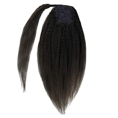 Morningsilkwig Kinky recta cola de caballo sintético pelo Ponytail Hair Extensions 18 pulgadas de descuento negro cabello humano cola de caballo 140grams por paquete Clip en cola de caballo