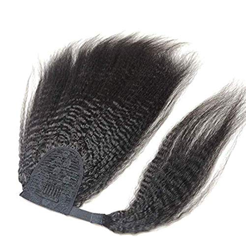 Morningsilkwig Kinky recta cola de caballo sintético pelo Ponytail Hair Extensions 18 pulgadas de descuento negro cabello humano cola de caballo 140grams por paquete Clip en cola de caballo