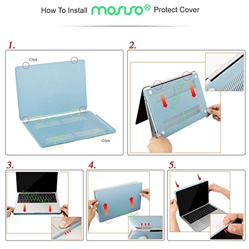 MOSISO Funda Dura Compatible con 2019 2018 2017 2016 MacBook Pro 15 con Touch Bar A1990 A1707 USB-C, Ultra Delgado Carcasa Rígida Protector de Plástico Cubierta, Negro